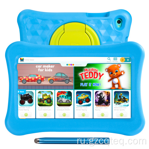 8-дюймовый детский планшет с андроид 11 синий